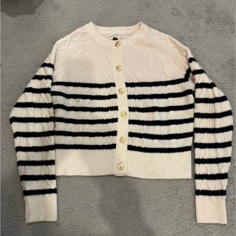 Striped Black and White Women's Sweater